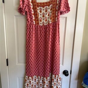 Floral Patchwork Casual Dress